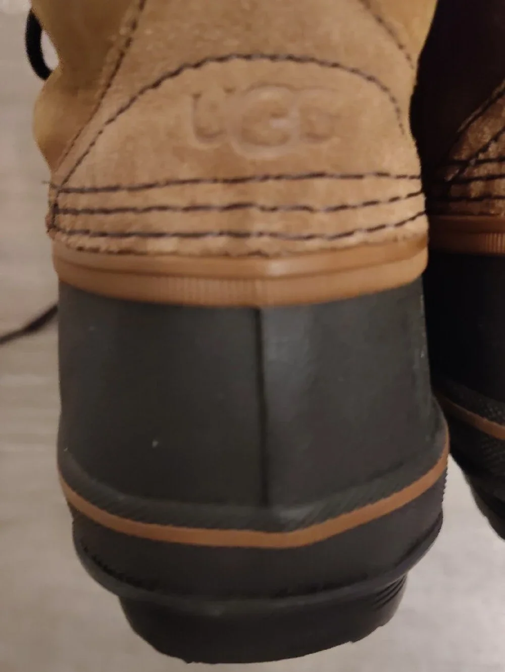 UGG Men's Brown and Black Waterproof Duck Boots